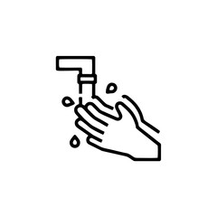 Washing hands with soap. Washing hands with soap to prevent virus and bacteria.Vector illustration. Isolated on white background