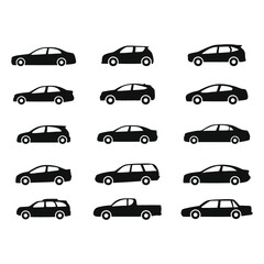 Icon set of car. Editable vector pictograms isolated on a white background. Trendy outline symbols for mobile apps and website design. Premium pack of icons in trendy line style