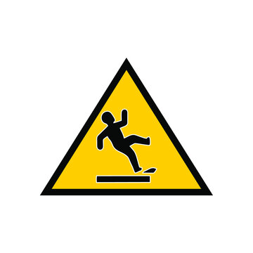 symbols triangular warning hazard. Big yellow set