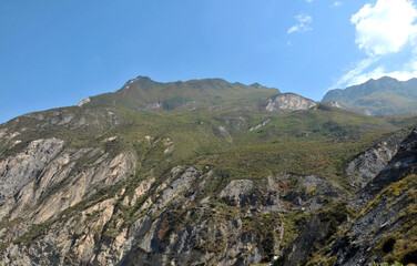 mountain landscape with blue sky