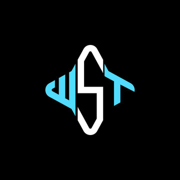 WST letter logo creative design with vector graphic