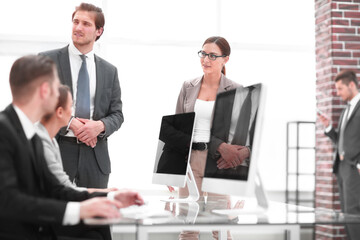 employees in the workplace in the office