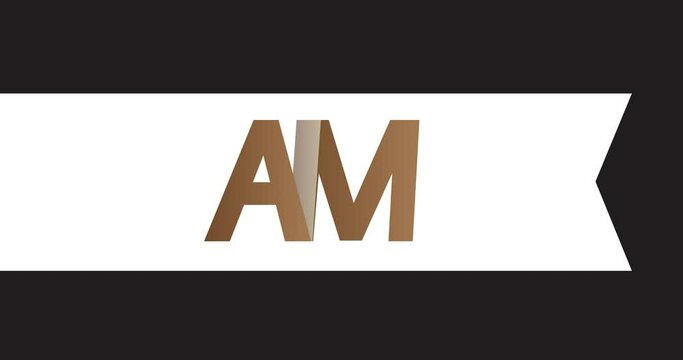 Animated retro, vintage ribbon with the text Aim. 