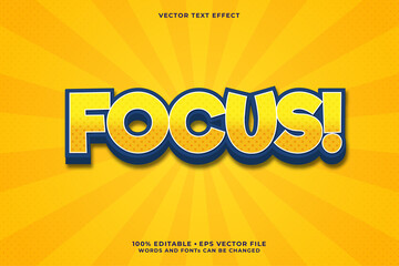 Focus text, editable font effect