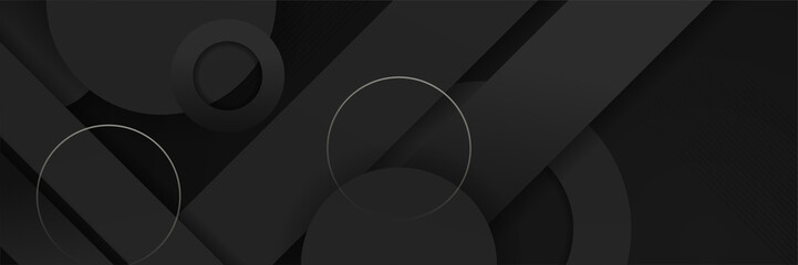 Modern dark black abstract banner background. vector background sports abstract background black texture