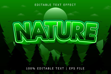 Nature Editable Text Effect 3 Dimension Emboss Modern Style