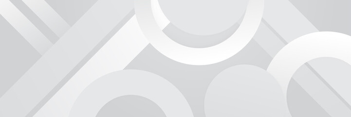 Modern elegant white gray banner background with creative design and shiny lines