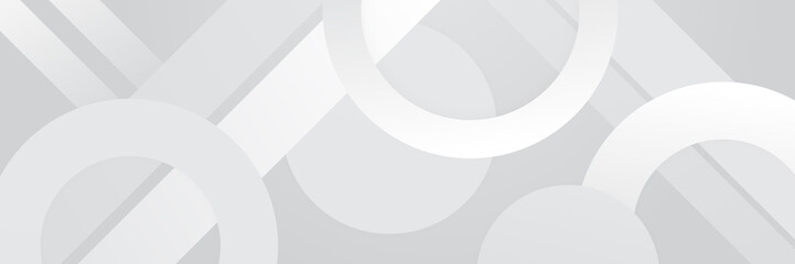 Modern elegant white gray banner background with creative design and shiny lines