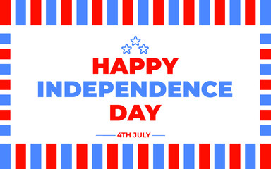 Fototapeta na wymiar 4th of July Background. Happy Independence Day 4th OF JULY. Stars Illustration. Happy USA Independence Day Fourth of July background.