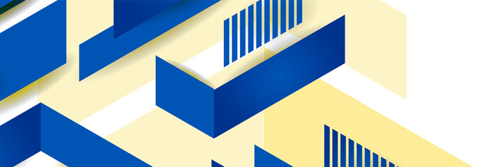 Blue background with orange and yellow color composition in abstract. Abstract backgrounds with a combination of lines and circle dots can be used for your ad banners, Sale banner template, and more.