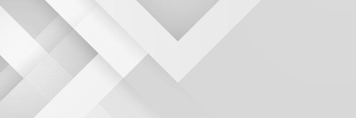 Minimal geometric white light banner background abstract design. Vector abstract graphic design banner pattern background template.