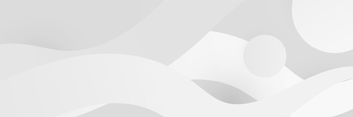 Minimal geometric white light banner background abstract design. Vector abstract graphic design banner pattern background template.