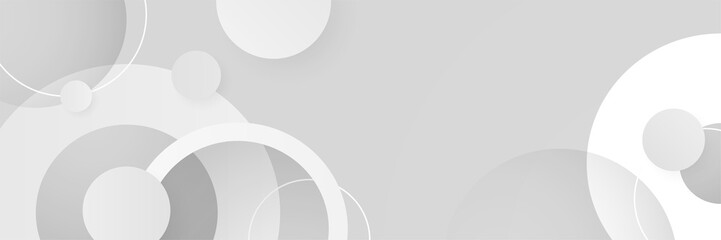 Minimal geometric white light banner background abstract design. Vector abstract graphic design banner pattern background template.