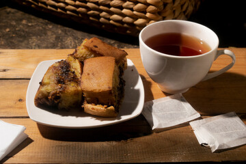 cup of coffee and cake