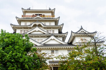 Fukuyama castle in Fukuyama town, Hiroshima prefecture, Japan.