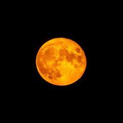 Red full moon in red color also called bloodmoon © Dmitrii Potashkin