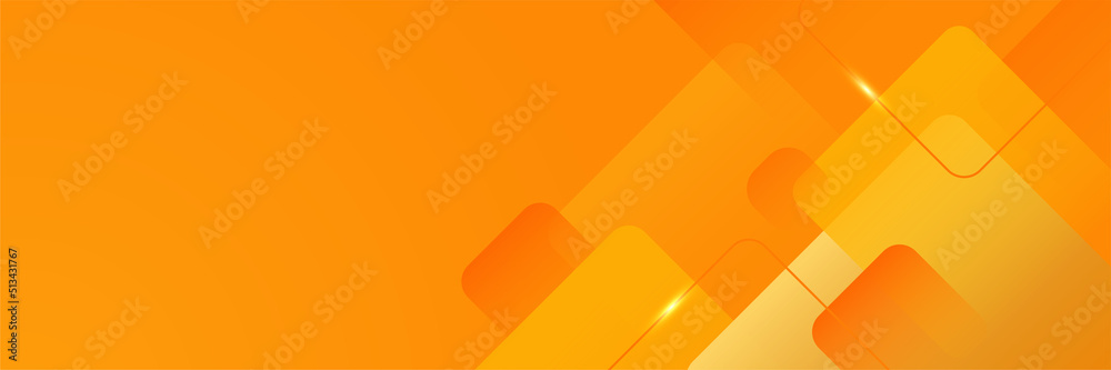 Sticker abstract minimal orange banner background with geometric creative and minimal gradient concepts, for