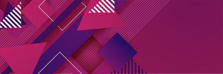Fototapeta premium Abstract blue purple banner background with geometric panel element shapes. Abstract composition vector illustration