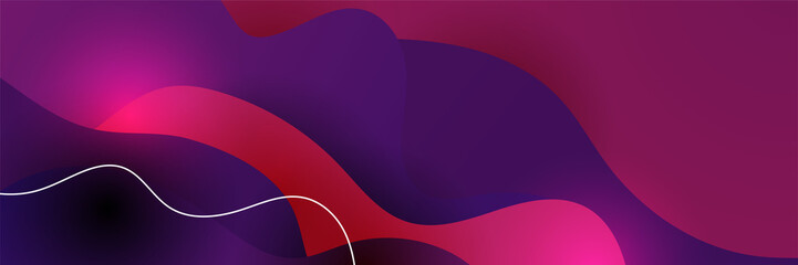 Abstract blue purple banner background with geometric panel element shapes. Abstract composition vector illustration