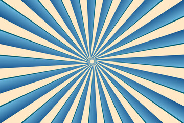 Old blue vintage comic psychedelic sunburst background design vector