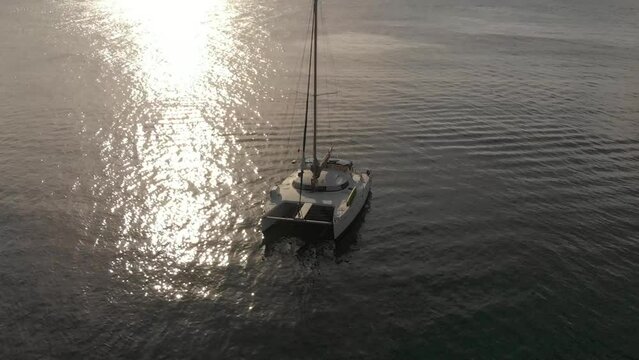 Catamaran Sunset Colon Drone
