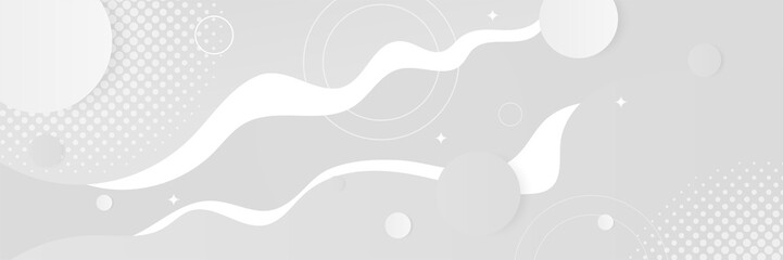 Abstract white and gray gradient background. Halftone waves geometric design background.