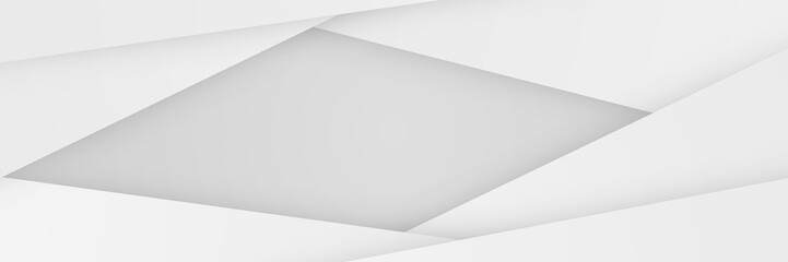 Abstract white grey hi-tech polygonal corporate banner background