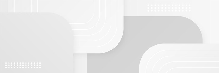 Abstract white grey hi-tech polygonal corporate banner background