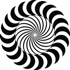 Twist circles background illusion icons Vectors graphic art designs 