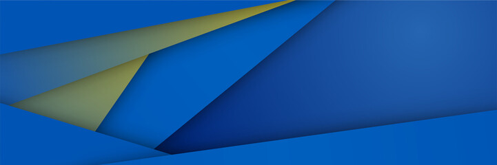 abstract geometrical blue and yellow color background banner