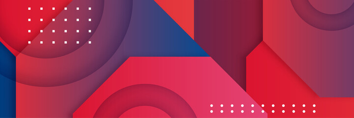 Blue red abstract banner background with stripes lines and geometric element shapes design. Abstract red blue background vector illustration