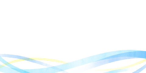 爽やかで涼しげなブルー系の水彩フレーム