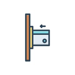 Color illustration icon for insertion