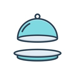 Color illustration icon for lid bonnet