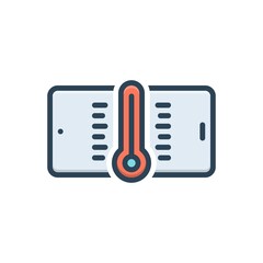 Color illustration icon for high