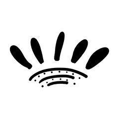 Abstract shape, vector modern and contemporary design art element for poster, wall art and print collections in a glyph illustration