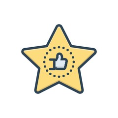 Color illustration icon for recommends