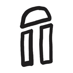 Abstract shape, vector modern and contemporary design art element for poster, wall art and print collections in a glyph illustration