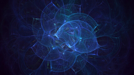 3D rendering abstract multicolor technology fractal light background