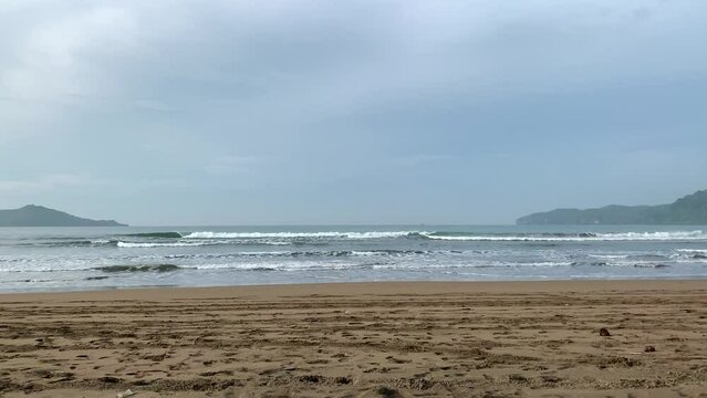landscape of beach during the day with cloudy weather in Pacitan, Indonesia