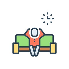 Color illustration icon for comfortable