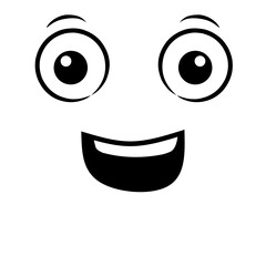 Expressive eyes and mouth, Cartoon face, Cartoon expressive, Expressive eyes and mouth, Vector format,