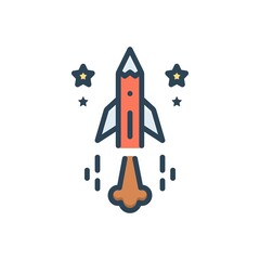 Color illustration icon for creates