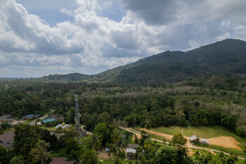 Fototapeta na wymiar Baan Klang Mountain in Thailand Take a picture with a drone