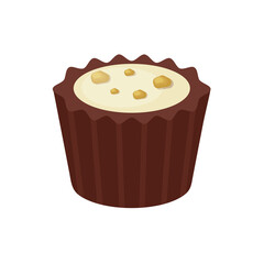 Sweet chocolate candy illustration. Sweet treat vector realistic illustration.