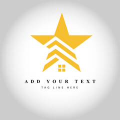 Obraz premium real estate logo star shape 