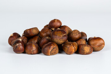 Chestnut is isolated on a white background