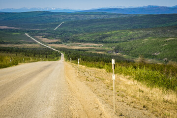 Dalton Highway (Haul  Road) and Tundra, Alaska
