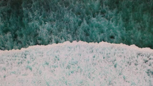 Beautiful birds eye view, aerial video of smooth wave in Western Australia