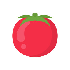 Cute tomato vegetable, isolated colorful vector icon
